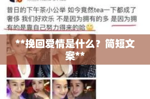 **挽回爱情是什么？简短文案**