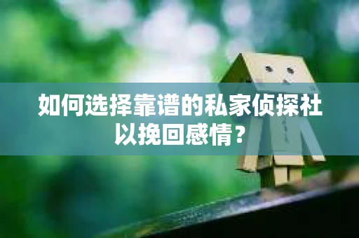 如何选择靠谱的私家侦探社以挽回感情？