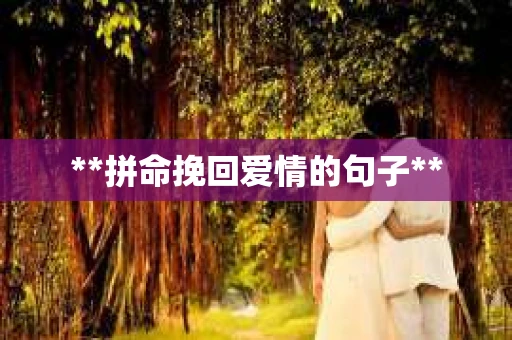 **拼命挽回爱情的句子**