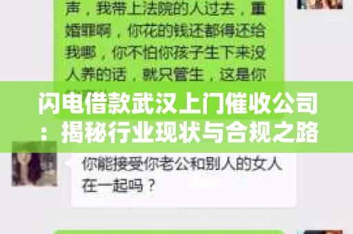 闪电借款武汉上门催收公司：揭秘行业现状与合规之路