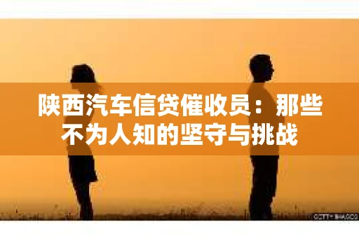 陕西汽车信贷催收员：那些不为人知的坚守与挑战