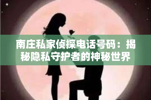 南庄私家侦探电话号码：揭秘隐私守护者的神秘世界