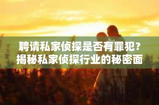 聘请私家侦探是否有罪犯？揭秘私家侦探行业的秘密面纱