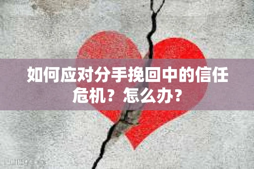 如何应对分手挽回中的信任危机?怎么办? 如何应对分手挽回中的信任危机?怎么办?