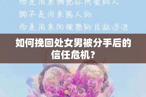 如何挽回处女男被分手后的信任危机? 如何挽回处女男被分手后的信任危机?
