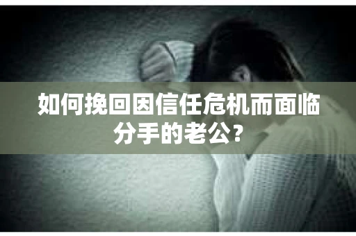 如何挽回因信任危机而面临分手的老公? 如何挽回因信任危机而面临分手的老公?