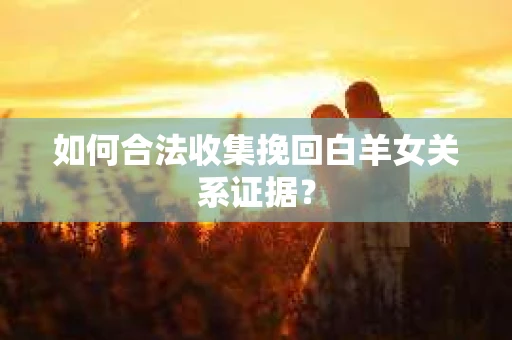 如何合法收集挽回白羊女关系证据？