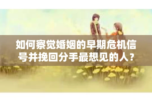 如何察觉婚姻的早期危机信号并挽回分手最想见的人？