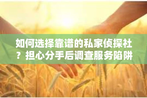 如何选择靠谱的私家侦探社？担心分手后调查服务陷阱怎么办？